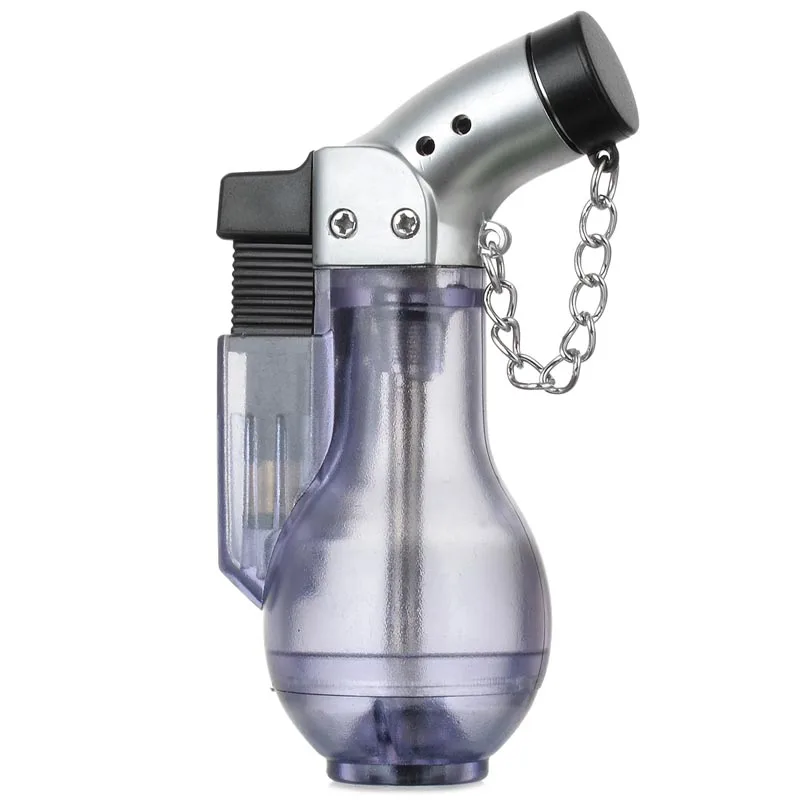 Translucent Mini Butane Jet Lighter Windproof Jet Torch Pocket Refilled