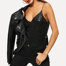 Модные женские летние топы, повседневные сексуальные топы для женщин, Клубная одежда, расшитая блестками, открытая спина, камзол, однотонный v-образный вырез размера плюс, майка, Новинка