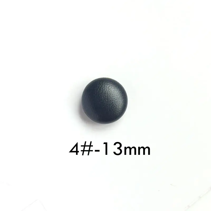 10mm 13mm Faux leather round cloth buckle DIY button jewelry material homemade bean earrings accessories a pack of 10 - Цвет: 13mm-4