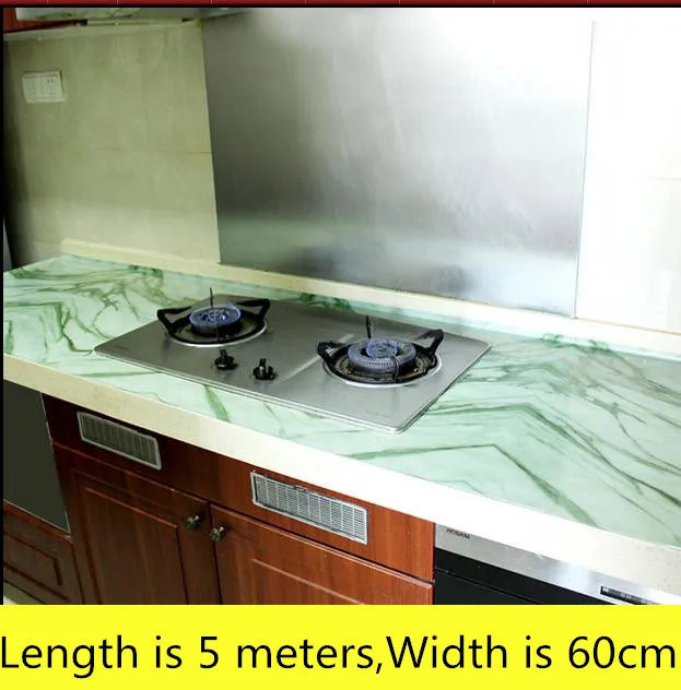 Kitchen Imitation Marble Countertop Wallpaper High Temperature