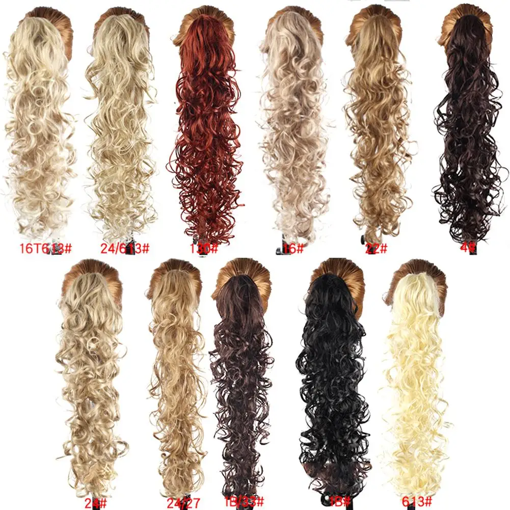 

DIY Chemical Fiber Ponytail Long Curly Hair Bun Extensions Hairpiece Chignon fashion