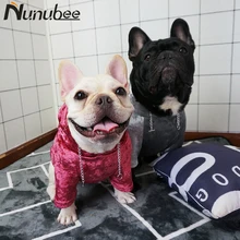 Nunubee Super Cool Pet Dog Clothes Winter ins Style hooded Dog Coat Jackets Cotton clothing for puppy dog french bulldog S-2XL