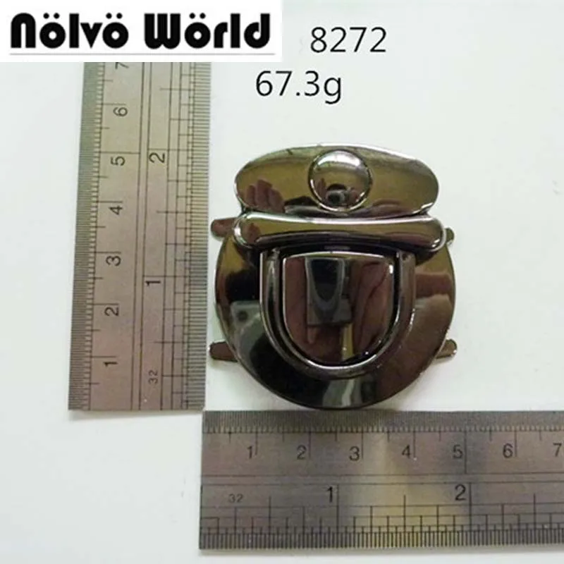 Gun metal big trunk lock clasp for leather goods hand bag case clasps hangbag purse fashion