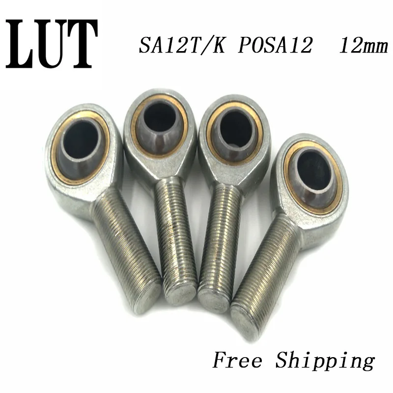 

High quality 12 pcs/Lot 12mm Male Right Hand Discussion Bearing Rod Common End Thread Metric M12x1.75mm SA12T/K POSA12 M12