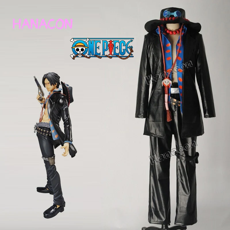 One Piece Portgas D Ace Cosplay Costume Cowboy Ace Uniform Costume