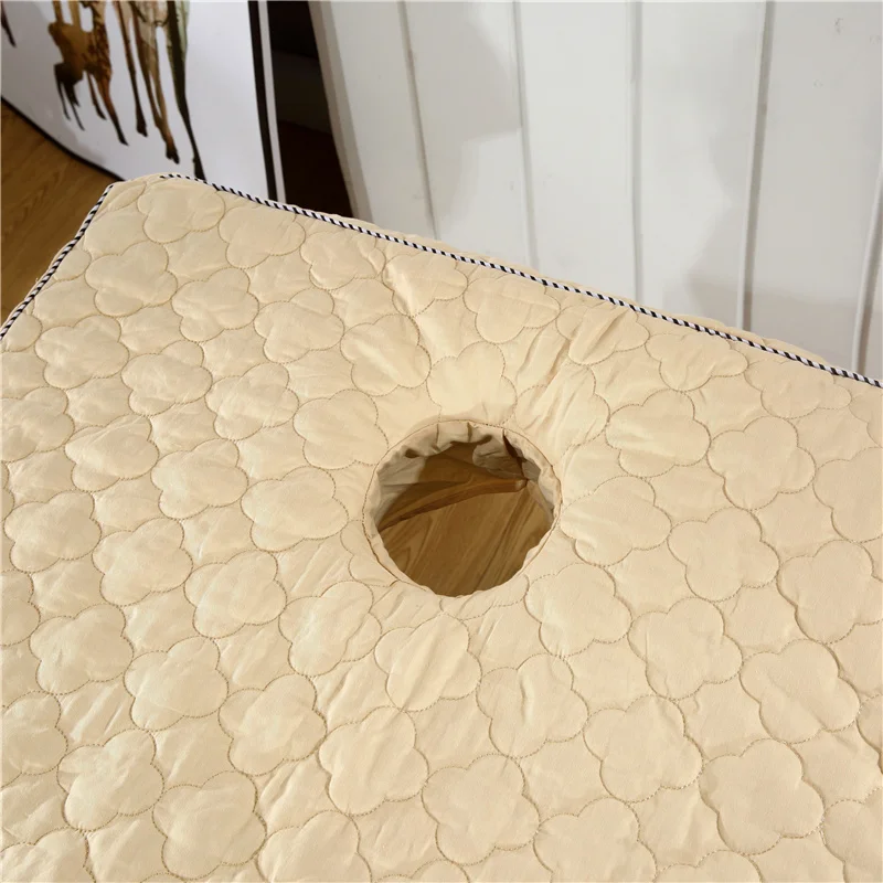 breve algodão beleza cama saia colcha do salão de beleza com furo personalizado tamanho múltipla cor sw