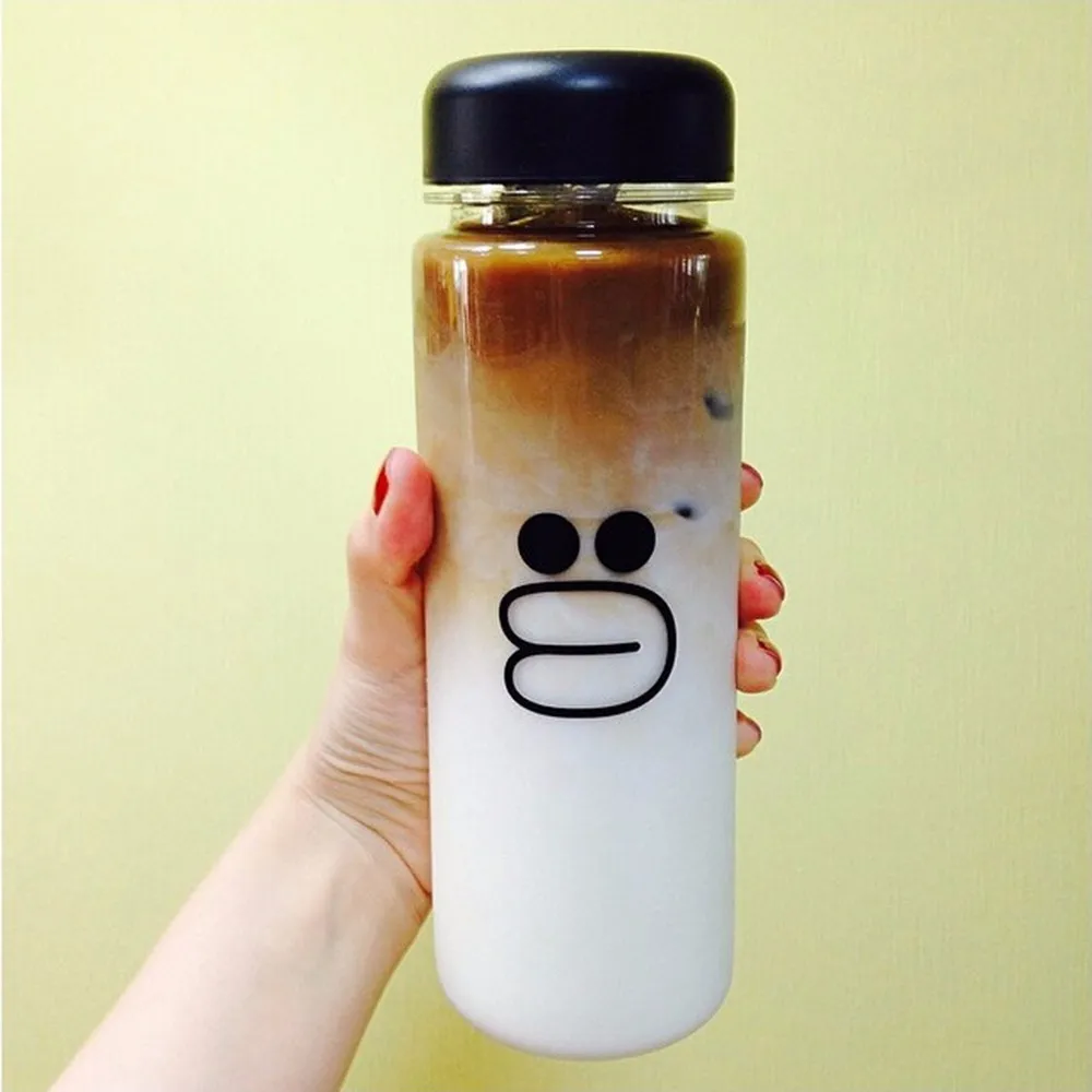 500 мл Бутылка Воды Моды Медведь Pattern Спорт Шейкер Для cicycle открытый Сок Drinkware Легко