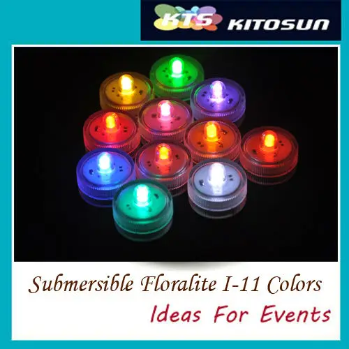 

KITOSUN Factory Vendor 100pcs/lot LED Waterproof Mulit Color Wedding Floral Candle light For Events