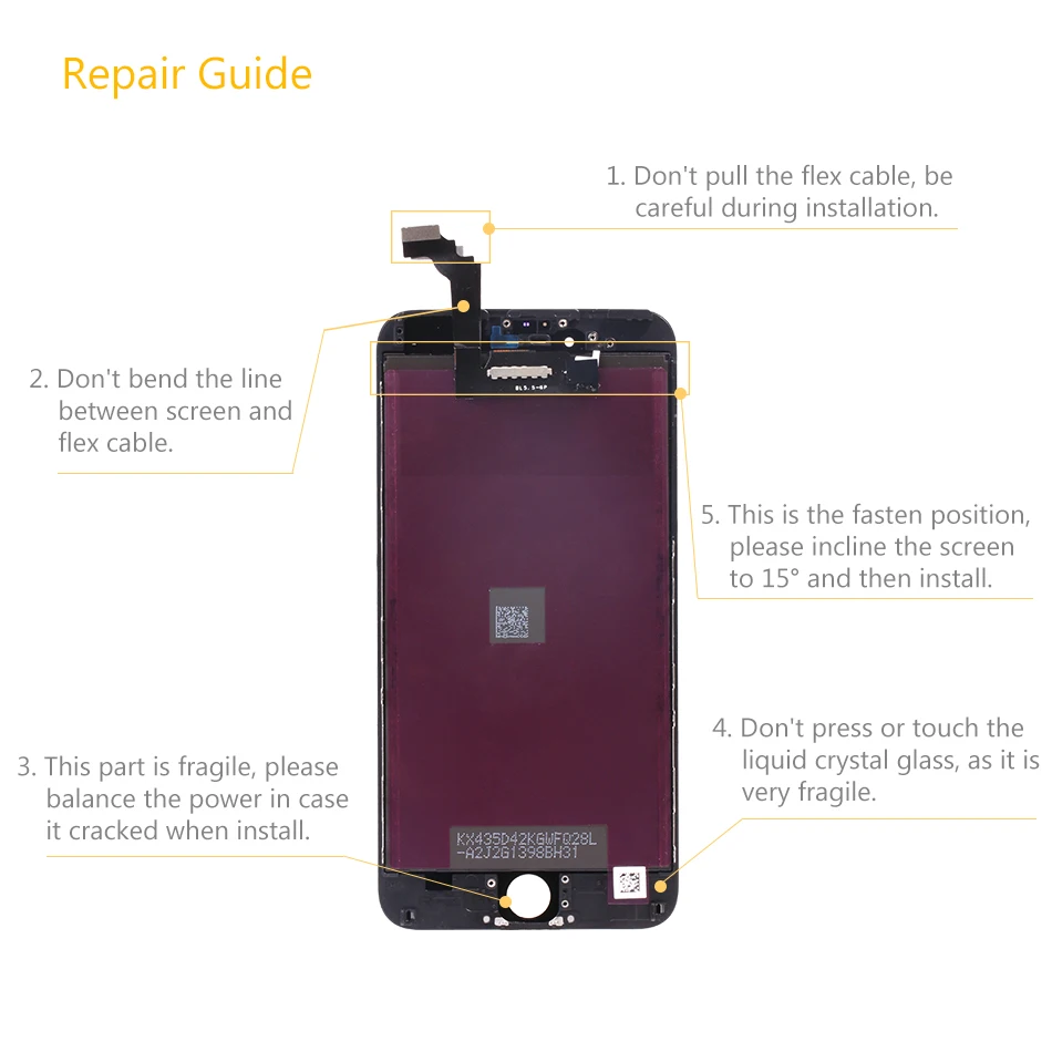 

Grade AAA+++ For iPhone 6 6S Plus LCD With 3D Force Touch Screen Digitizer Assembly For iPhone 5S Display No Dead Pixel