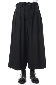 

2019 new spring personality tide men's nine-pointed bloomers pants catwalk men's loose low-leg wide-leg pants with nine pants