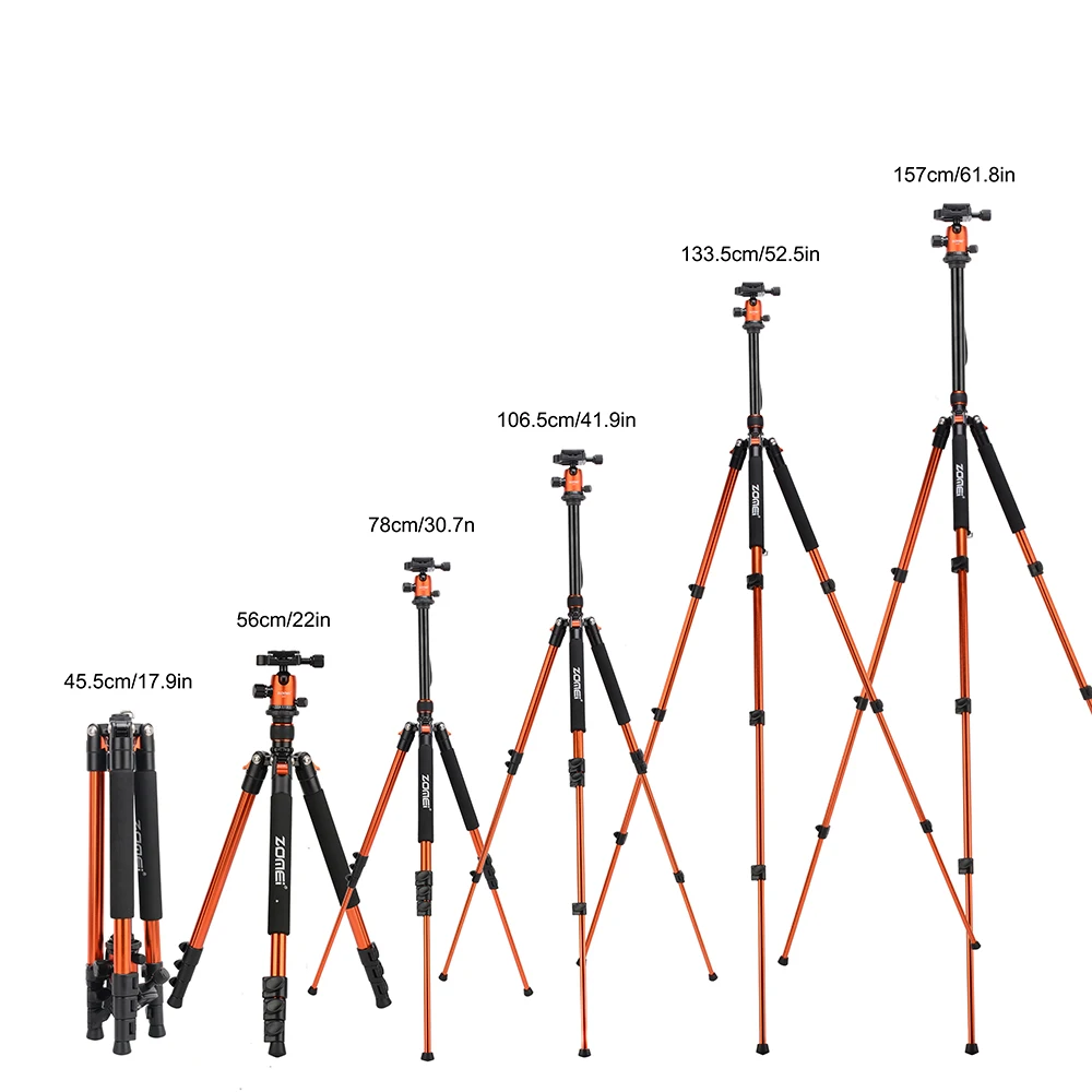 ZOMEI легкий алюминиевый сплав Путешествия Портативный камера штатив с шаровой головкой/быстросъемная пластина для Canon Nikon sony DSLR