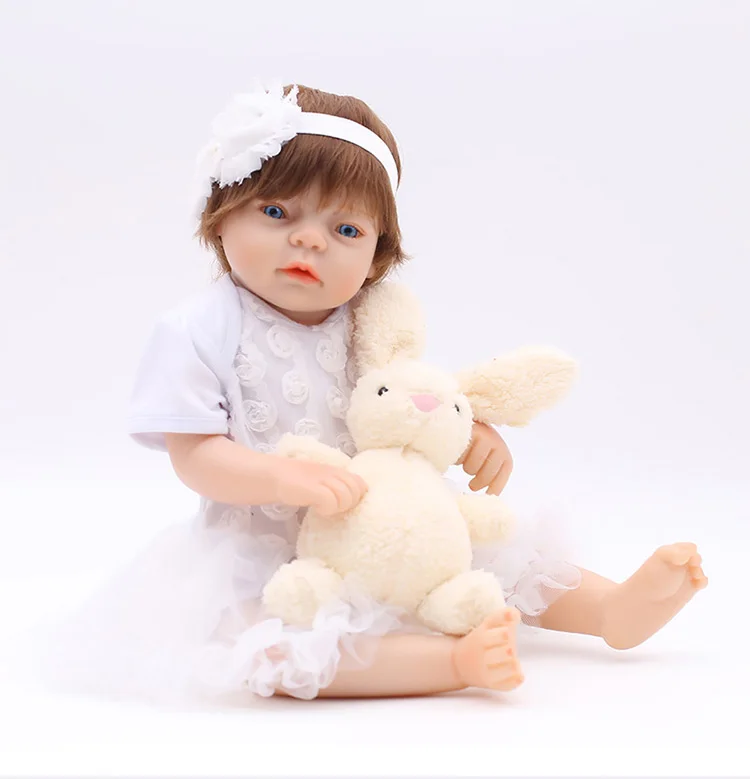Soft comfortable Stuffed silicone Babies Girl Reborn Baby Doll hard ...