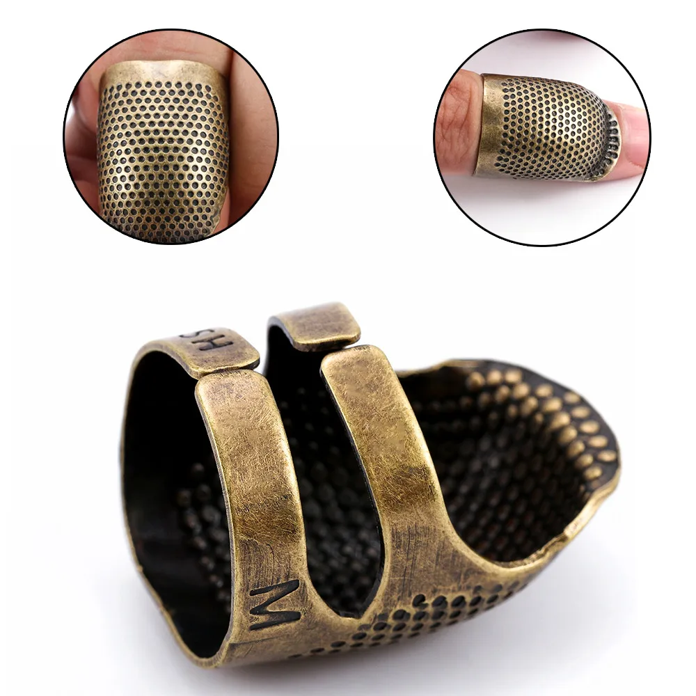 Practical Retro Metal Copper Thimble Special Finger Protector Rings
