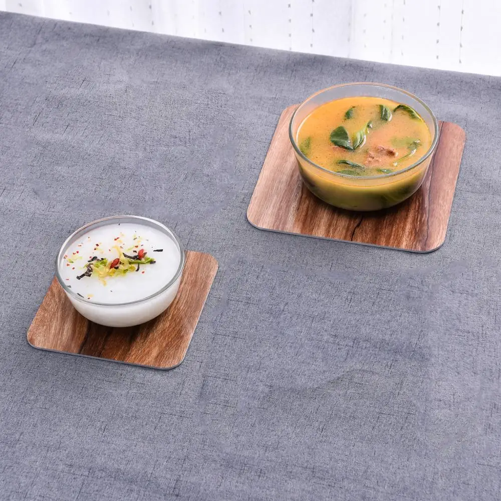 

Wood Placemat Tea Cup Mat Coffee Mug Nordic Style Table Decoration Bowl Disc Mats Pad for home Table Decor Anti-scalding 5pz
