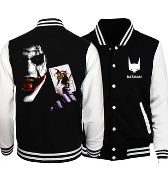 

Joker Superman Series Batman Jacket Men The Flash/ Deadpool/ Baseball Uniform Super Hero Skull Funny Hip Hop Coat