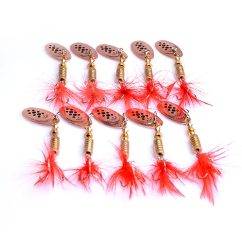 

100pcs 6.5cm 5.3g hard metal trolling spinnerbait bass wobbler catfish pike carp trout perch fishing baits pesca fishing tackles
