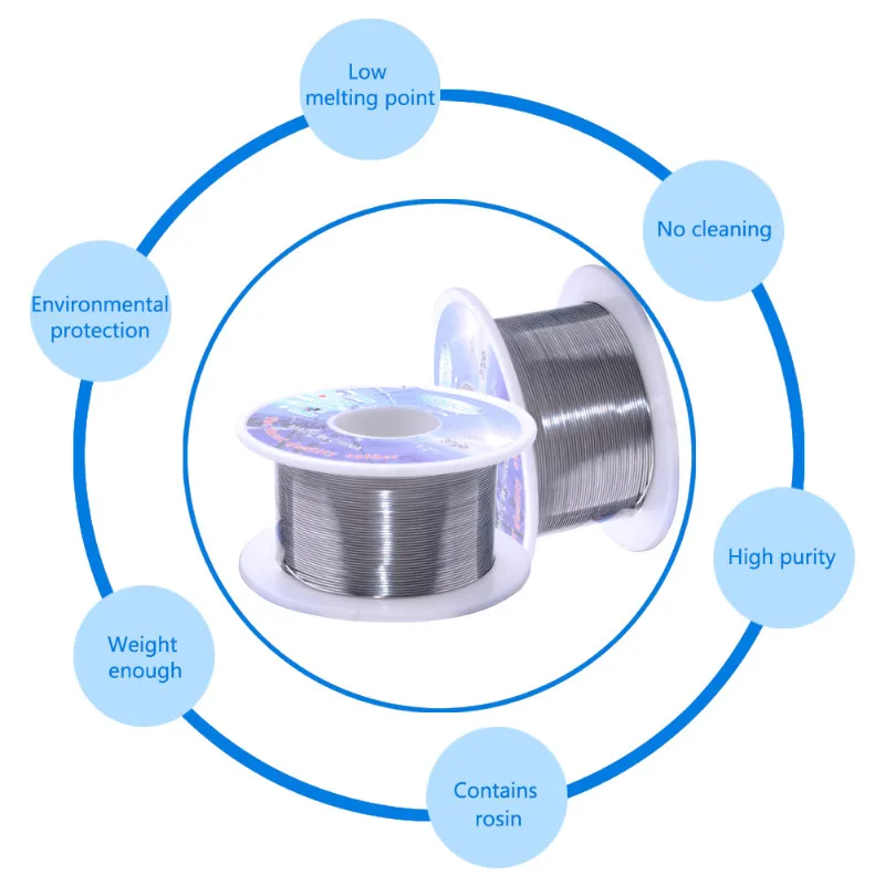 Yieryi проволочного припоя 0,3/0,4/0,5/0,6/0,8/1,0 мм диам PB37/SN63 чистый канифольное ядро сварки свинцово-оловянные Железная проволока катушки инструменты для пайки