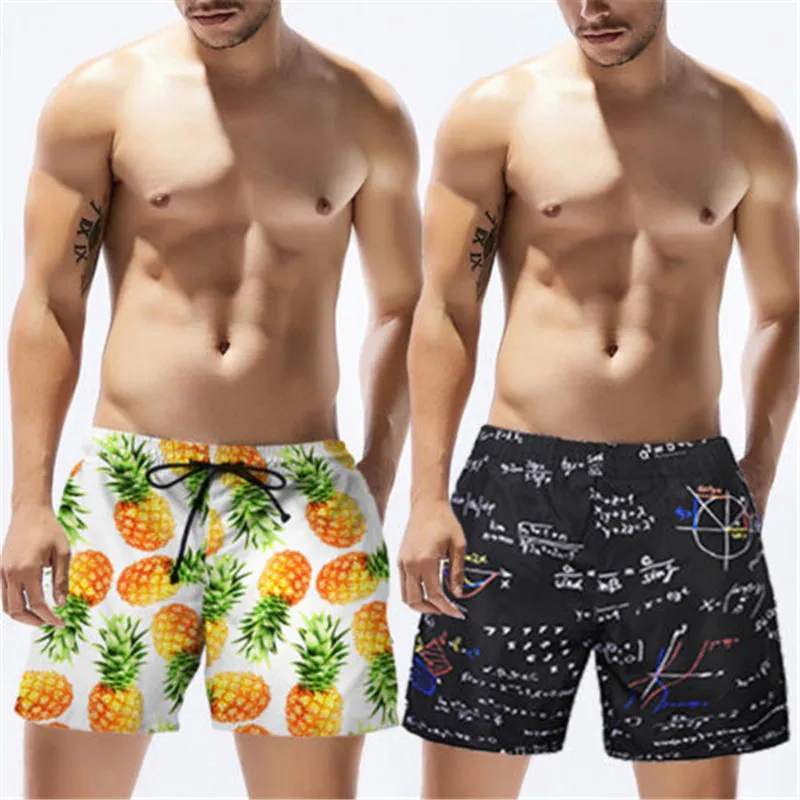 

2018 New Swimwear Men Swim Shorts Swimming Trunks Bermuda Surf Beach Short Sport Homme Swimsuit Printed Swimwear Pants Underwear