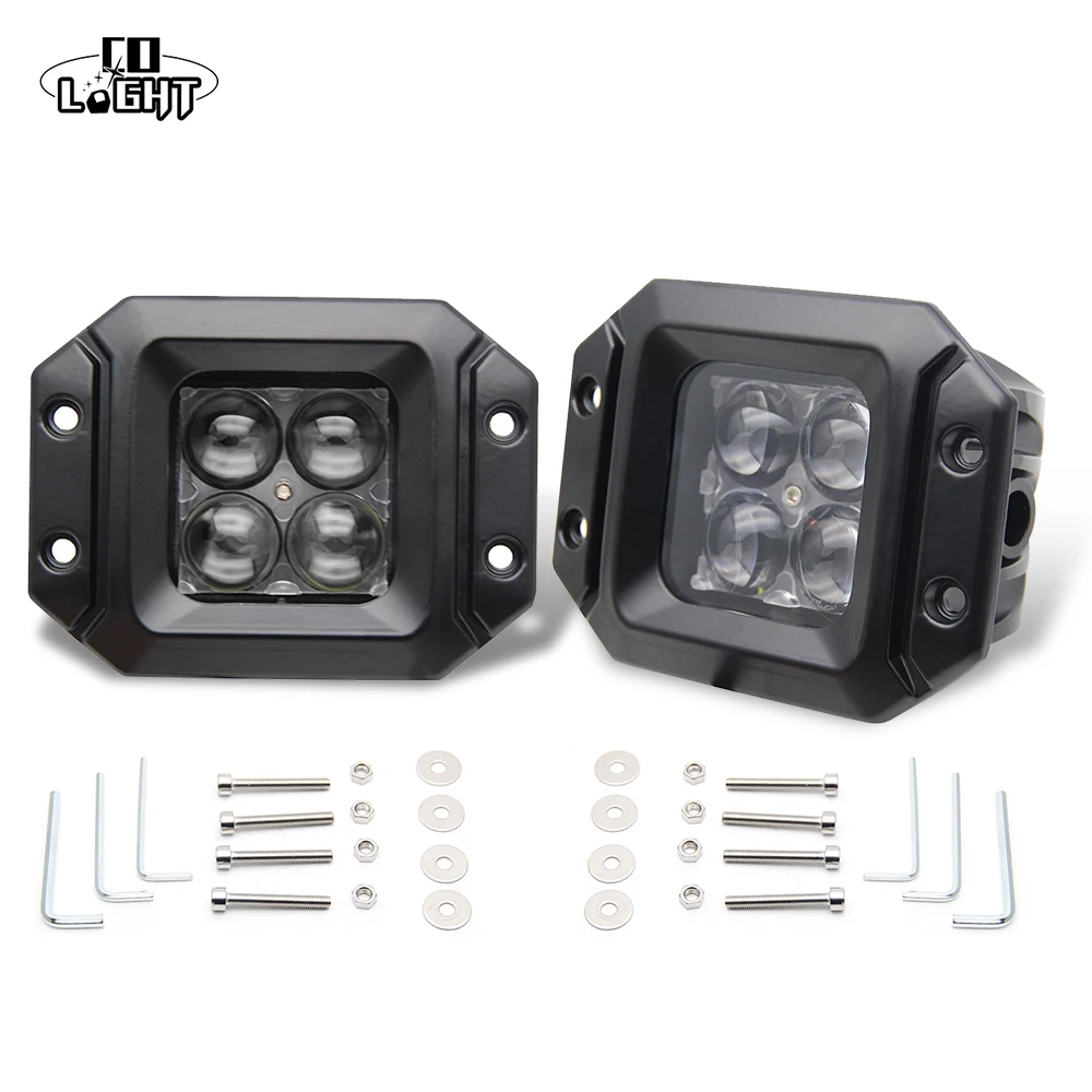 

CO LIGHT 2pcs 20W LED Light Bar 4D 5D Light Cup Spot/Flood Beam Offroad Driving Work Light for SUV ATV 4x4 4WD Truck Trailer