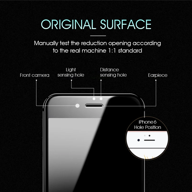 Full Coverage Tempered Glass For iPhone 6 6s Plus 7Plus XS Screen Protector Film For iPhone 8Plus 7 6 4.7 inch XS MAX XR 9H Film (1)