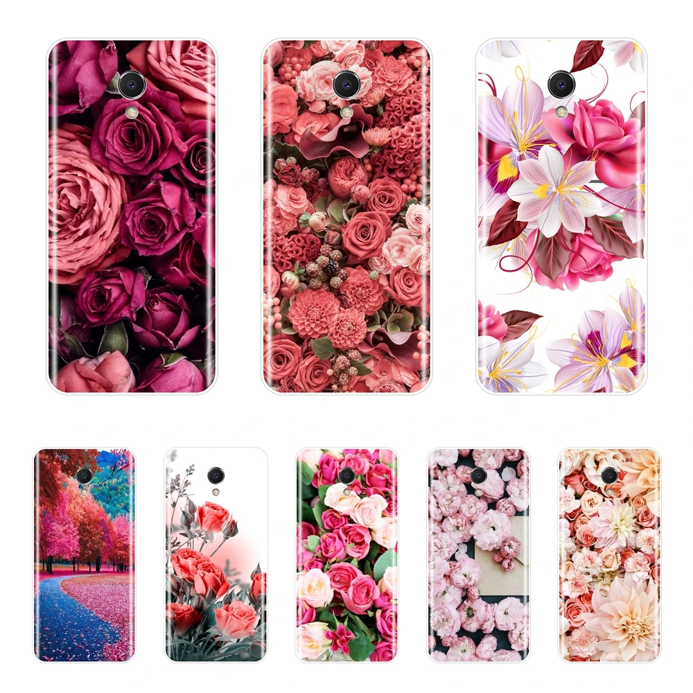 

For Meizu M2 M3 M3S M5 M5C M5S M6 M6S M6T Case Silicone Soft TPU Flower Phone Case For Meizu M6 M5 M3 M2 Note Cover