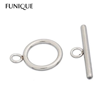 

FUNIQUE 2Sets Stainless Steel Toggle Clasps Connectors DIY Jewelry Findings Silver Tone