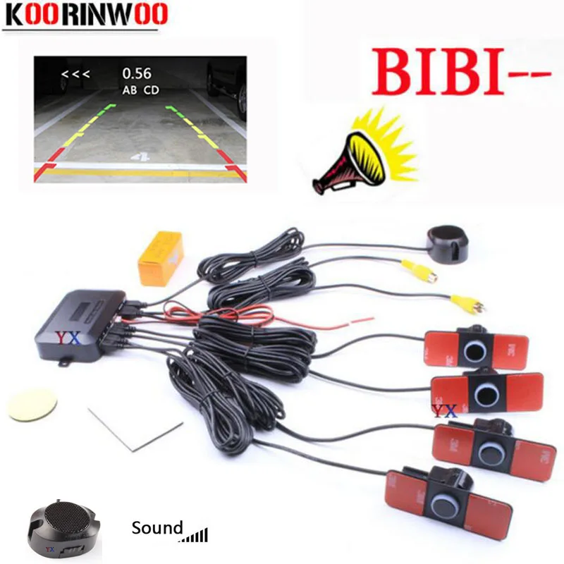  Koorinwoo Original 16.5MM Car parking Sensor Dual Core Video system Image Parktronic jalousie Rear 