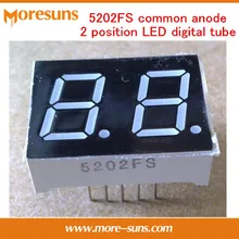 Быстрая 50 шт./партия 5202FS общий анод 2 положения Nixie трубка 0,5 дюймов красный два цифры светодиодный цифровой трубки