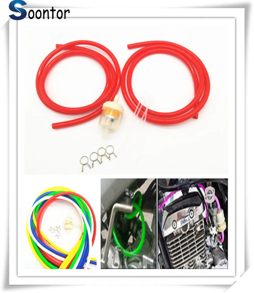 

2M Motorcycle Fuel Hose Oil Tube Filter Rubber for TRIUMRH STREET TRIPLE 675 R RX AMERICA LT BONNEVILLE SE T100 Black