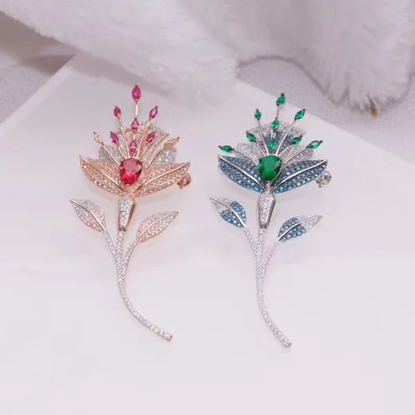 

Designer Fashion 925 Sterling Silver Jewelry 3A Cubic Zirconia Party Brooch