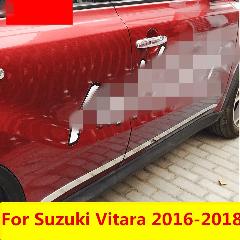 สำหรับ Suzuki Vitara 2016 2018 อุปกรณ์เสริม Chrome ABS ประตู Side