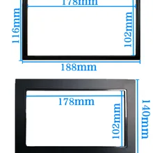 Cadre décoratif universel pour autoradio/lecteur android 2 Din, 178x102mm, panneau sans espace
