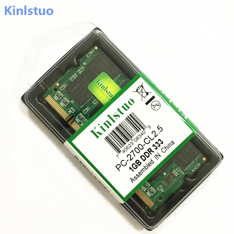 Оперативная память Kinlstuo DDR1 1 ГБ PC2700 DDR333 200Pin Sodimm для ноутбука DDR Гб бесплатная