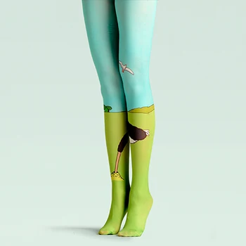 

VP Unique stockings geometry soul Watercolor pattern Tights High-quality creative pattern Silk stockings 1 order=1pc