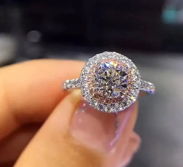

Fashion jewelry Silver and Gold women rings Crystal stone Wedding Ring Party Gift for girl