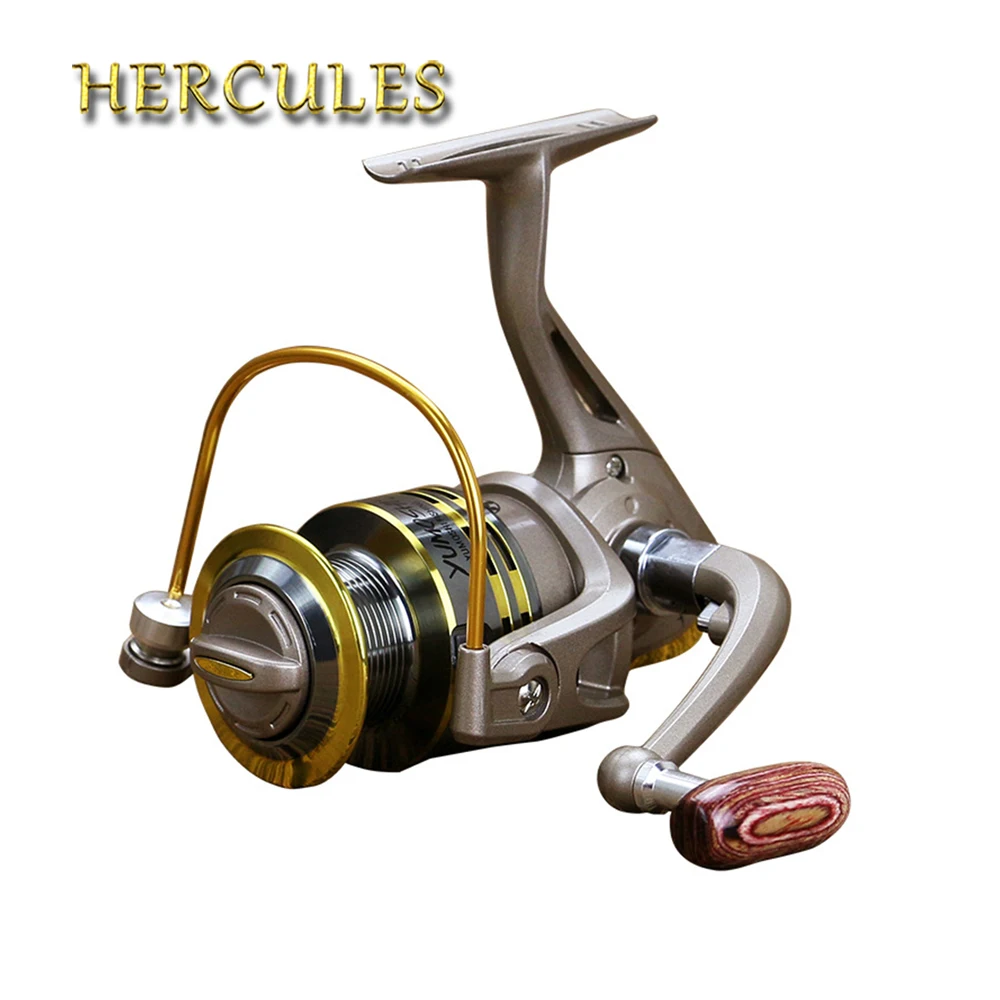 Goede Hercules 12BB Volledig Metalen Draad Cup Visserijspoel Draaiende Vissen Reel Spinning Meerval Vissen Aas Spinnewiel 1000 7000