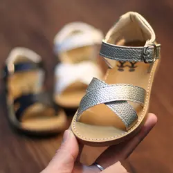 Летние сандалии для маленьких девочек Обувь детская пляжная обувь детская дышащая обувь для малышей укороченный из искусственной кожи от 1