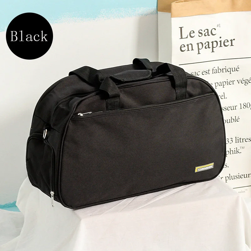 Новая Женская дорожная сумка стильные водонепроницаемые портативные сумки для выходных многофункциональная мужская дорожная сумка в деловом стиле сумка через плечо - Цвет: L  Black  Travel bag