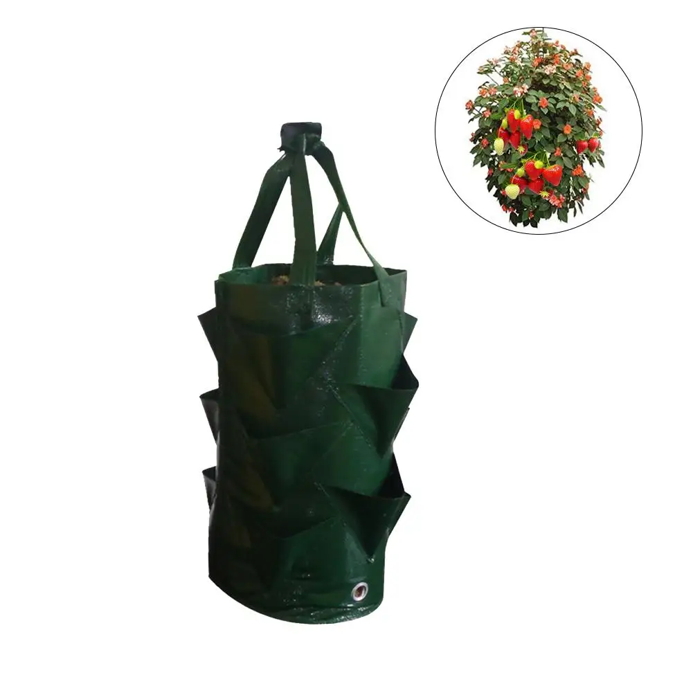 3 Gallons Strawberry Planting Bag Gardening Flower Panter Aerial Plant Moisturizing Breathable Bag Garden Tool Kit