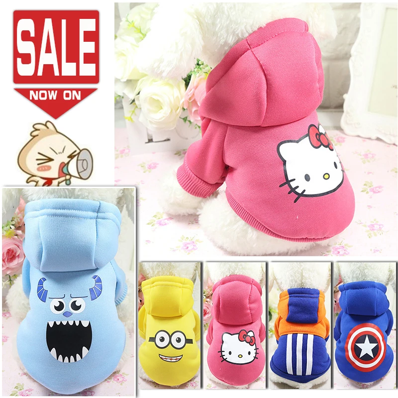 Beste Hond Hoodie Grote Cartoon Warm Hond Kleding voor Kleine Honden Winterjassen Hoodies Jas Leuke Zachte Kleding voor Chihuahua Yorkie huisdier