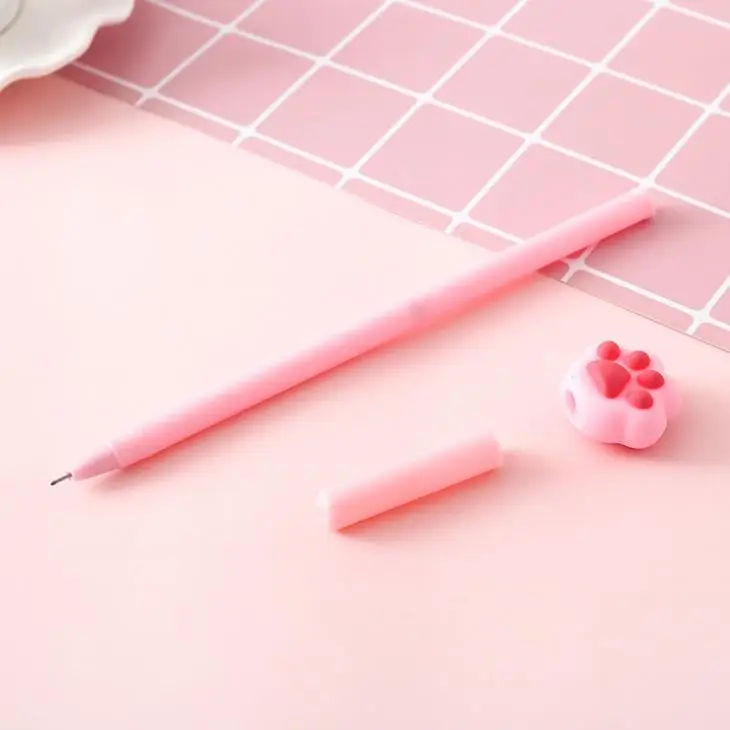 1 шт. гелевые ручки 0,5 мм в виде кошачьей лапы, ручки для подписи Escolar Papelaria, школьные офисные принадлежности, подарок, корейские канцелярские принадлежности