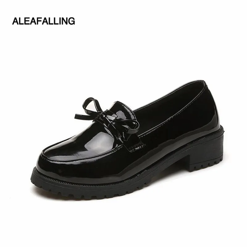 

Aleafalling Shinny Leather Women Boots Slip On Block Cute Simple Smart Shoes Girl's Smooth Pu Leather Spring Autumn Boots WBT157