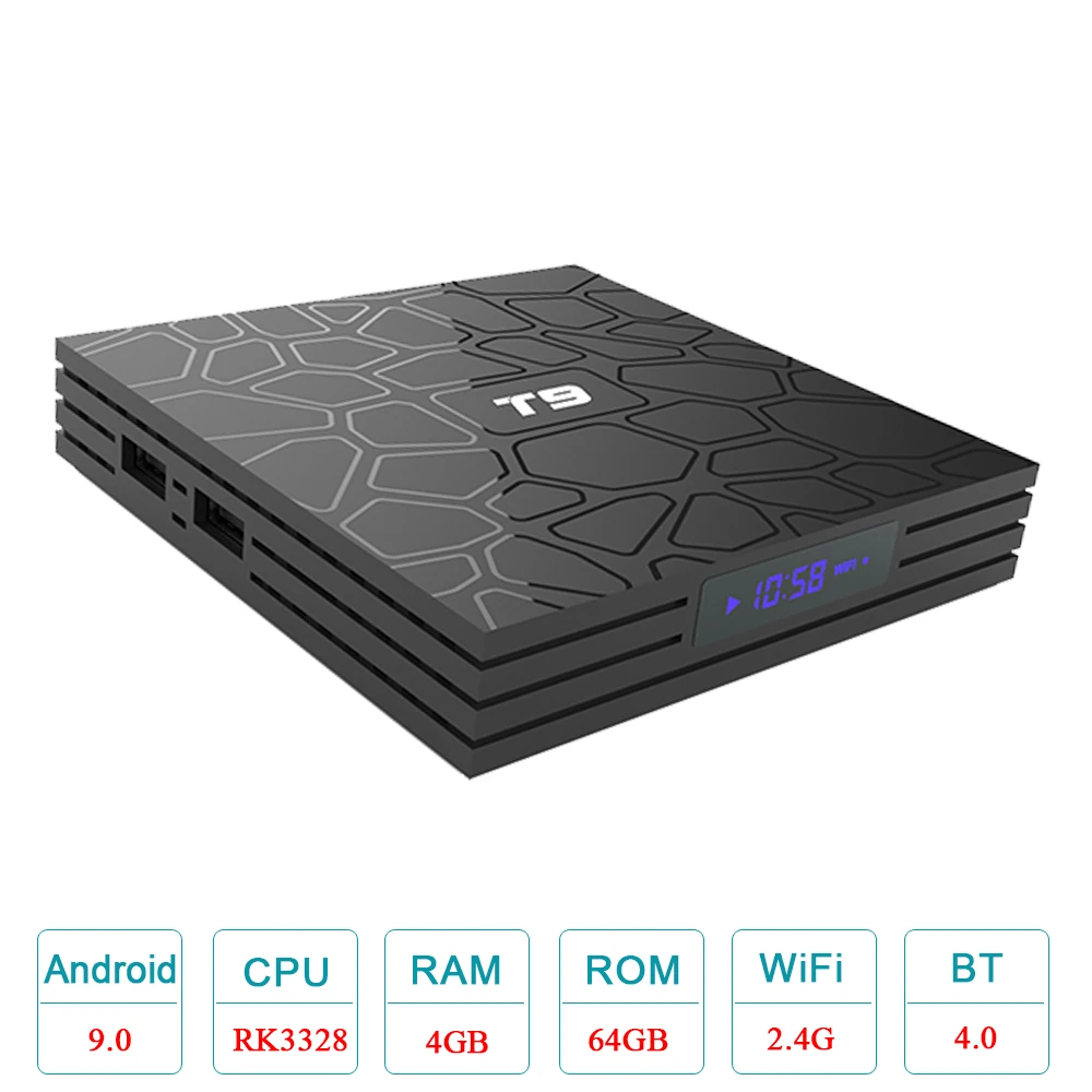  T9 Android 8.1 TV Box Rockchip RK3328 4GB RAM 32GB 64GB 1080P Smart TV Box 4K Android 8.1 Set Top B