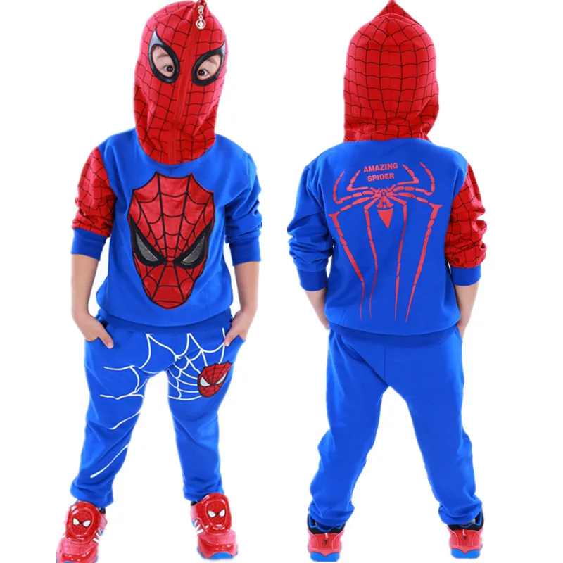 Spiderman Children Boys Clothing set Baby Boy Spider man Sports Suits 3