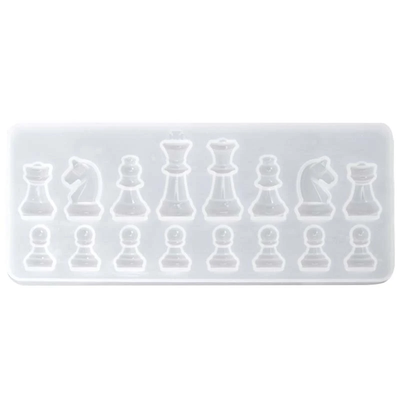 

International Chess Shape Silicone Mold Diy Clay Uv Epoxy Resin Mold Pendant Molds For Jewelry