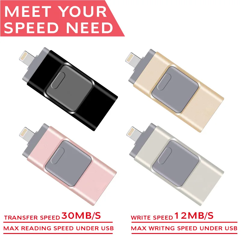 Usb flash drive 16GB 32GB 128GB 64GB 256GBPendrive Pen drive USB 3.0 OTG iFlash Drive Memory Stick for iphone iOS Android phones