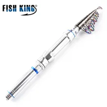 Рыбы король телескопический спиннинг рыболовная удочка 1,5/1,8/2,1/2,4 м углеродистая рыболовная приманка стержень может занять от 10 до 30G Нержавеющая сталь ручкой палка для путешествий стержень