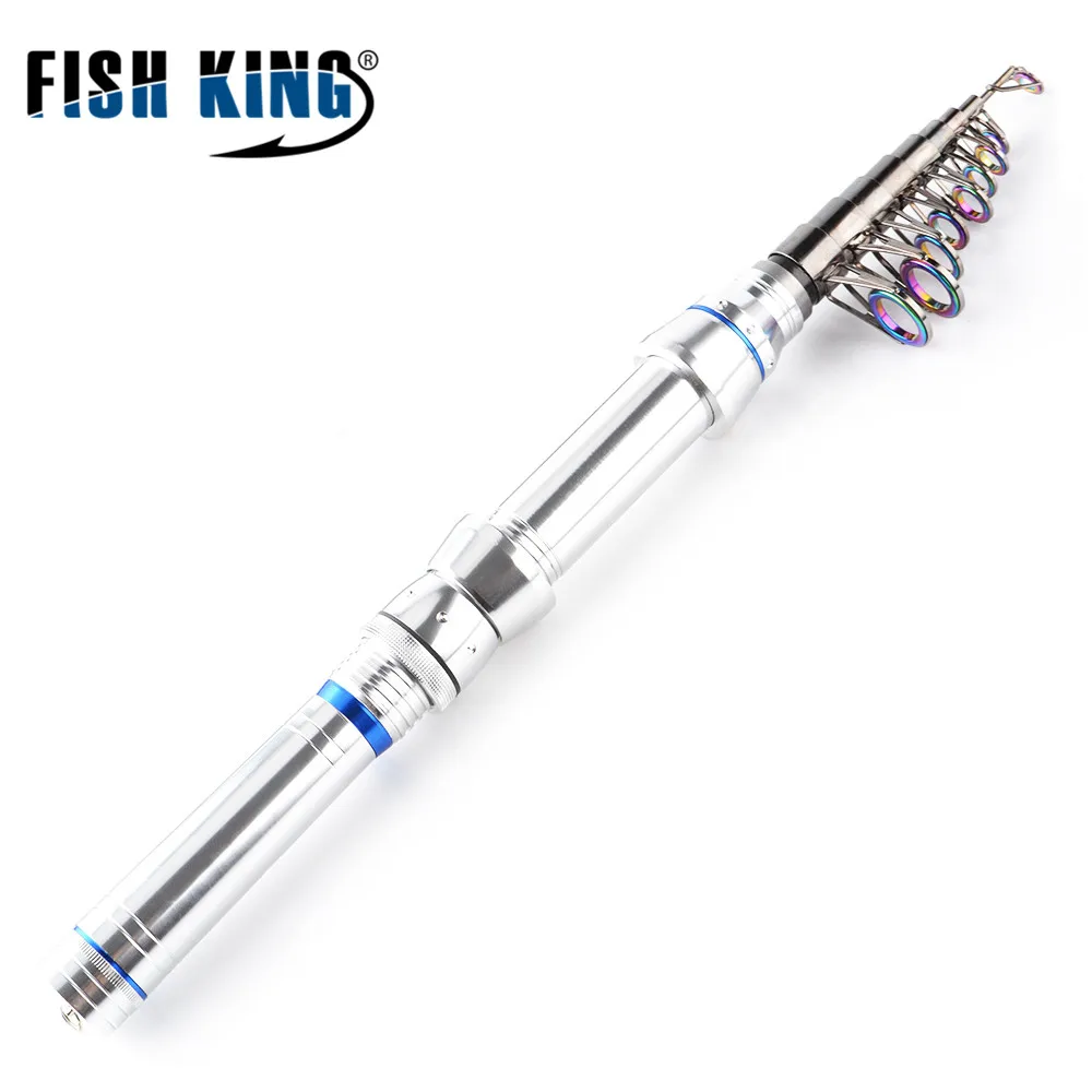 

FISH KING Telescopic Spinning Fishing Rod 1.5/1.8/2.1/2.4M Carbon Feeder Carp Rod 10-30G Stainless Steel Handle Pole Travel Rod