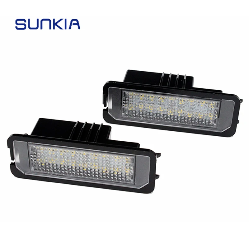 

SUNKIA 2Pcs/set 6000k White color LED License Number Plate Light for Porsche 987/997/Cayenne/Carrera GT/911 GT