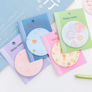 

1pack /lot Kawaii Round Torn Memo Pad N Times Notes Memo Notepad Bookmark Gift Stationery
